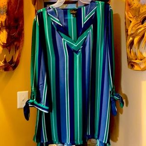 Never worn XL navy blue, green and white Worthington brand